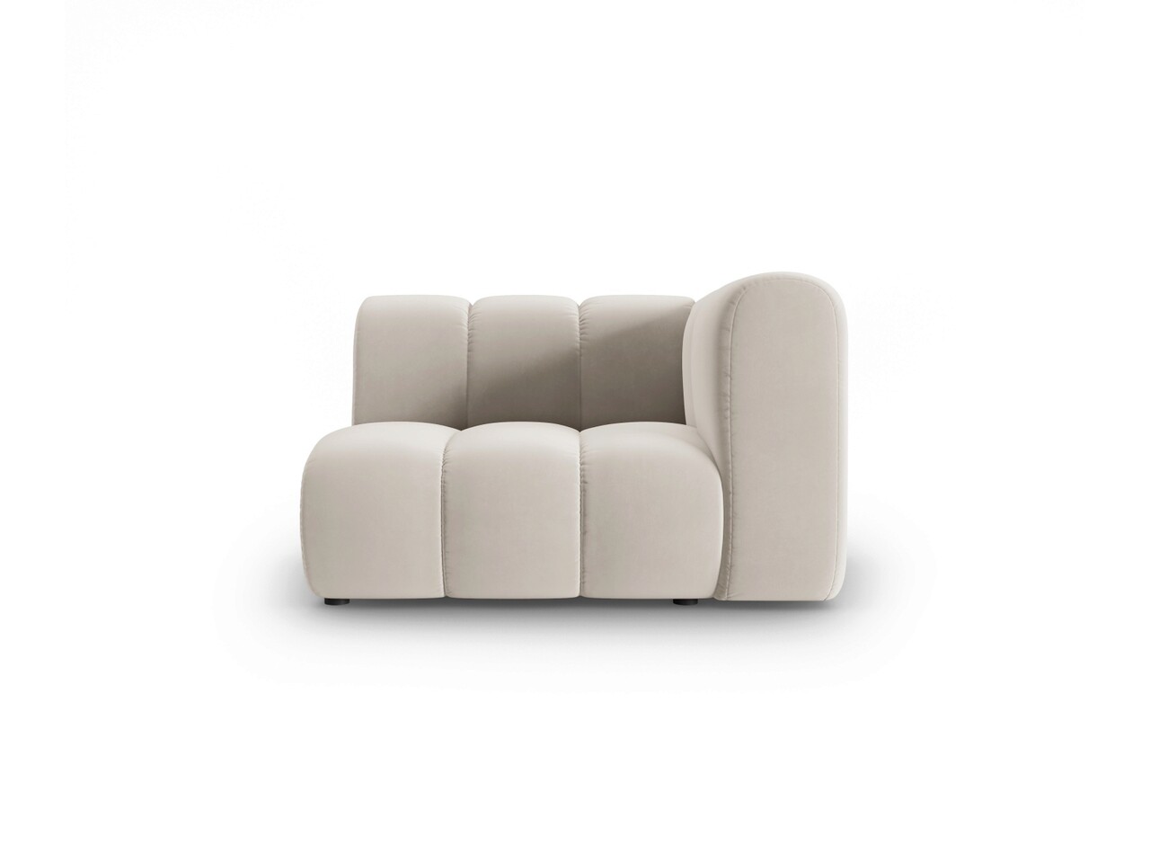Modul canapea dreapta 1 loc, Lupine, Micadoni Home, BL, 114x87x70 cm, catifea, bej - imagine 6